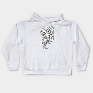 Peonies Kids Hoodie